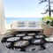 Homeroots 8' Black Ivory And Taupe Round Southwestern Washable Indoor Outdoor Area Rug 615118 - alternate 2