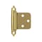 Amerock Variable Overlay Self-Closing, Face Mount Polished Brass Hinge - 1 Pair BPR34293 - alternate 1