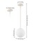 Jonathan Y Bleecker 7.75" Metal/Glass Globe LED Pendant, Almond JYL9528F - alternate 2