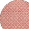 Homeroots 8' Salmon And Ivory Round Geometric Washable Indoor Outdoor Area Rug 596203 - alternate 2