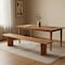 Homeroots 105in Natural Solid Wood Live Edge Dining Bench 636210 - alternate 3