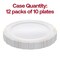 Smarty Had A Party 10" White with Gold Vintage Rim Round Disposable Plastic Dinner Plates (120 Plates), 120PK 860G-CASE - alternate 2
