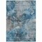 Homeroots 3' X 5' Teal Blue And Navy Blue Abstract Washable Indoor Outdoor Area Rug 581773 - alternate 3
