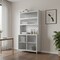 Homeroots 73in White Stainless Steel Textured Door Dining Hutch With Two Doors 683396 - alternate 2