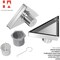 Hydroware Triangle Shower Drain, Tile Insert, 6 Inches HYD-0021 - alternate 4