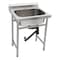Wrightmaster 21.7 in. Freestanding Stainless Steel 1 Compartment Kitchen Sink with Drain Pipe, Adjustable Feet ZOR-Y2522R1-S - alternate 1
