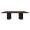 Homeroots 96" Dark Brown Solid Wood Double Pedestal Base Dining Table 611872 - alternate 1