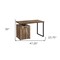 Homeroots 47" Brown and Black Wood and Metal Sled Computer Desk 489905 - alternate 2