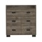 Homeroots 34" Dark Brown Five Drawer Dresser 544015 - alternate 1