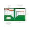 C-Line Products 8-1/2" x 11" Green Two-Pocket Heavyweight Poly Portfolio Folder, 25EA/BX, 6BX/CT 33953-BX - alternate 2