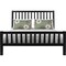 Homeroots Black Slat Back Solid Wood King Bed Frame 523633 - alternate 3