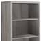 Homeroots Taupe Wood Four Tier Bookcase 333358 - alternate 2