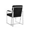 Homeroots Set of Two Tufted Black And Silver Metallic Upholstered Velvet Dining Arm Chairs 545054 - alternate 2