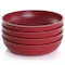 Gibson Home Rockabye 4 Piece Melamine Dinner Bowl Set in Dark Pink 136606.04 - alternate 3