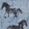 Homeroots 3' X 5' Denim Blue And Charcoal Horse Washable Indoor Outdoor Area Rug 618643 - alternate 2