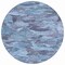 Homeroots 8' Denim Blue And Blue Round Abstract Washable Indoor Outdoor Area Rug 609240 - alternate 3