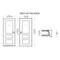 Vdomdoors Steel Door Deux 1105 Gray Graphite Stainless Inserts Single Modern Painted 36x80 DEUX1105EXD-GRE-W36xH80-RH-O - alternate 3
