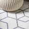 Jonathan Y Tumbling Blocks Modern Geometric White/Gray 5 ft. x 8 ft. Area Rug SEU101K-5 - alternate 3