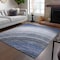 Homeroots 3' X 5' Denim Blue And Navy Blue Abstract Washable Indoor Outdoor Area Rug 577289 - alternate 3