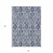 Homeroots 10' X 14' Navy Blue And Sky Blue Damask Washable Indoor Outdoor Area Rug 588147 - alternate 3