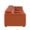 Homeroots 130" Camel Top Grain Leather Reclining Metal USB Sofa 720395 - alternate 2