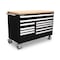 Tekton Rolling Tool Cabinet, 11 Drawer, Black, Steel, 60 in W x 27 in D x 41-1/2 in H OCL63102LWT - alternate 1