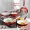 Kenmore Arlington 12 Piece Aluminum Ceramic Coated Nonstick Cookware Set in Metallic Red 126358.12 - alternate 4