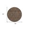 Homeroots 8' Round Chocolate Round Floral Washable Non Skid Indoor Outdoor Area Rug 564316 - alternate 3