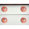 Homeroots Set of Twelve Orange White And Silver Floral Ceramic Drawer Pull Knobs, 12PK 321699 - alternate 2