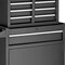 Homeroots Set of Two Black Multi-Tier Steel Rolling Cabinet With Lid, 2PK 714588 - alternate 2