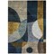 Homeroots 5' X 8' Blue Gold And Gray Abstract Washable Indoor Outdoor Area Rug 604489 - alternate 2