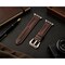 Elegani Leather Band Compatible with Apple Watch 46mm, Dark Brown, Dark Brown/Rose Gold/Yellow Gold Buckle OWLSPAM-DBRN-46 - alternate 2