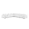 Homeroots White Leather Modular L Shaped Seven Piece Corner Sectional With Console 643905 - alternate 1