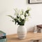 Uniquewise 8in Whitewashed Rustic Distressed Ceramic Farmhouse Vase, for Floral Arrangements & Home Decor QI004788 - alternate 2