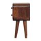 Homeroots 16" Brown Solid Wood Square Two Drawer Nightstand 651620 - alternate 3