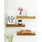 Homeroots Set Of Three Gold Glass Wall Mounted Floating Shelf 643668 - alternate 2
