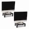 Mind Reader Adjustable Rectangular Monitor Stand, 14.5in x 10.5in x 2.5in to 5.25in, Black, Supports 50 lb, 2PK 2SMPLMON-BLK - alternate 3