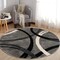 World Rug Gallery Modern Wavy Circles Design Area Rug 8 ft Round Gray 377GRAY8RND - alternate 1