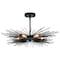 Vaxcel Nikko 24-in W Black Mid-Century Modern Semi Flush Mount Ceiling Light C0256 - alternate 1