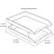 Acrimet Facility 2 Tier Letter Tray Front Load Letter Size Desktop File Organizer Plastic Clear Red 263.7 - alternate 2