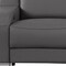 Homeroots 103" Dark Gray Italian Leather Reclining USB Sofa 632875 - alternate 3