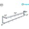 Amgood 72 in. Wall-Mounted Stainless Steel Double-Line Pot Rack AMG DPR-72-Z - alternate 2