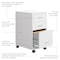 Space Solutions 14.25 in W 3 Drawer Mobile Vertical File Cabinet, Pearl White 24428 - alternate 3