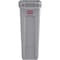 Rubbermaid Commercial Slim Jim 23 gal Rectangular Slim-Profile Plastic Can, Gray, None, Plastic, 11 in FG354060GRAY - alternate 1
