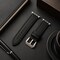 Elegani Leather Band Compatible with Apple Watch 46mm, Black, Silver, Black, Yellow Gold, Rose Gold Buckle LSCHPAM-BLK-46 - alternate 2