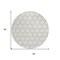 Homeroots 8' Ivory And Black Round Geometric Washable Indoor Outdoor Area Rug 613556 - alternate 2