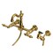 Kingston Brass Two-Handle Wall Mount Bridge Kitchen Faucet with Brass Sprayer, Brushed Brass KS2447ALBS - alternate 1