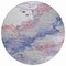 Homeroots 8' Blush And Gray Round Abstract Washable Indoor Outdoor Area Rug 631875 - alternate 3