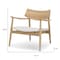 Homeroots 27" Cream and Natural Upholstery and Solid Wood Arm Chair 605993 - alternate 2