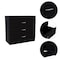 Homeroots 32" Black Three Drawer Dresser 544035 - alternate 5